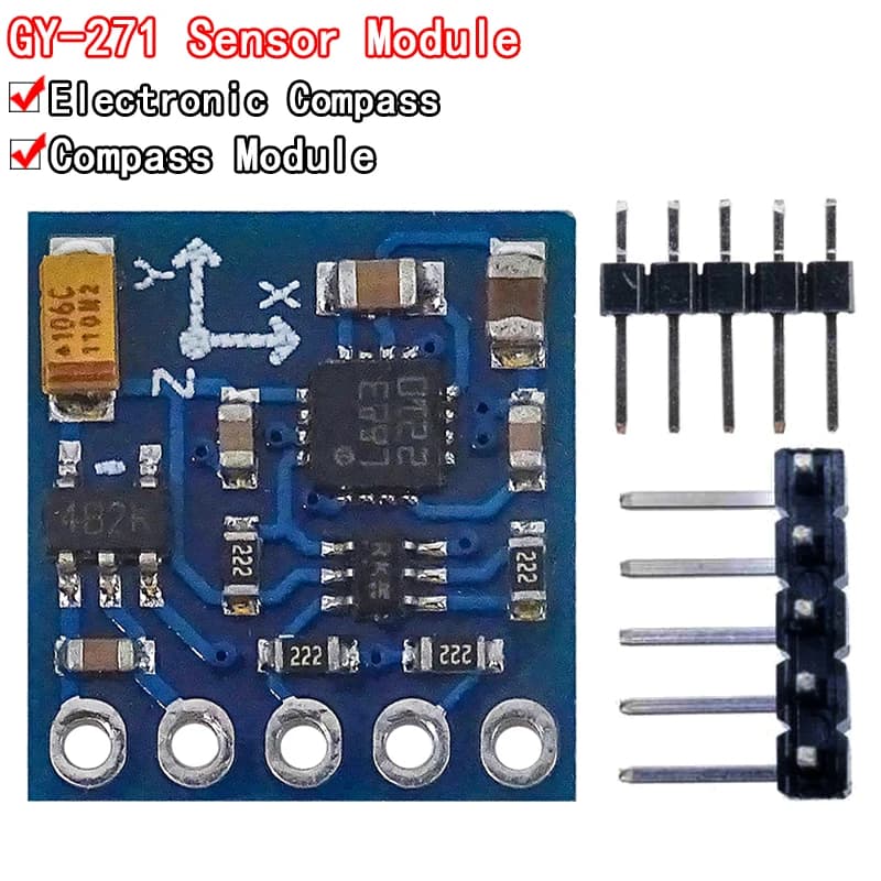 Si Tai & SH GY-271 QMC5883L 3 V-5 V Tre 3 Triplo Assi Campo Magnetico Bussola Magnetometro Modulo Sensore Per Arduino IIC Board