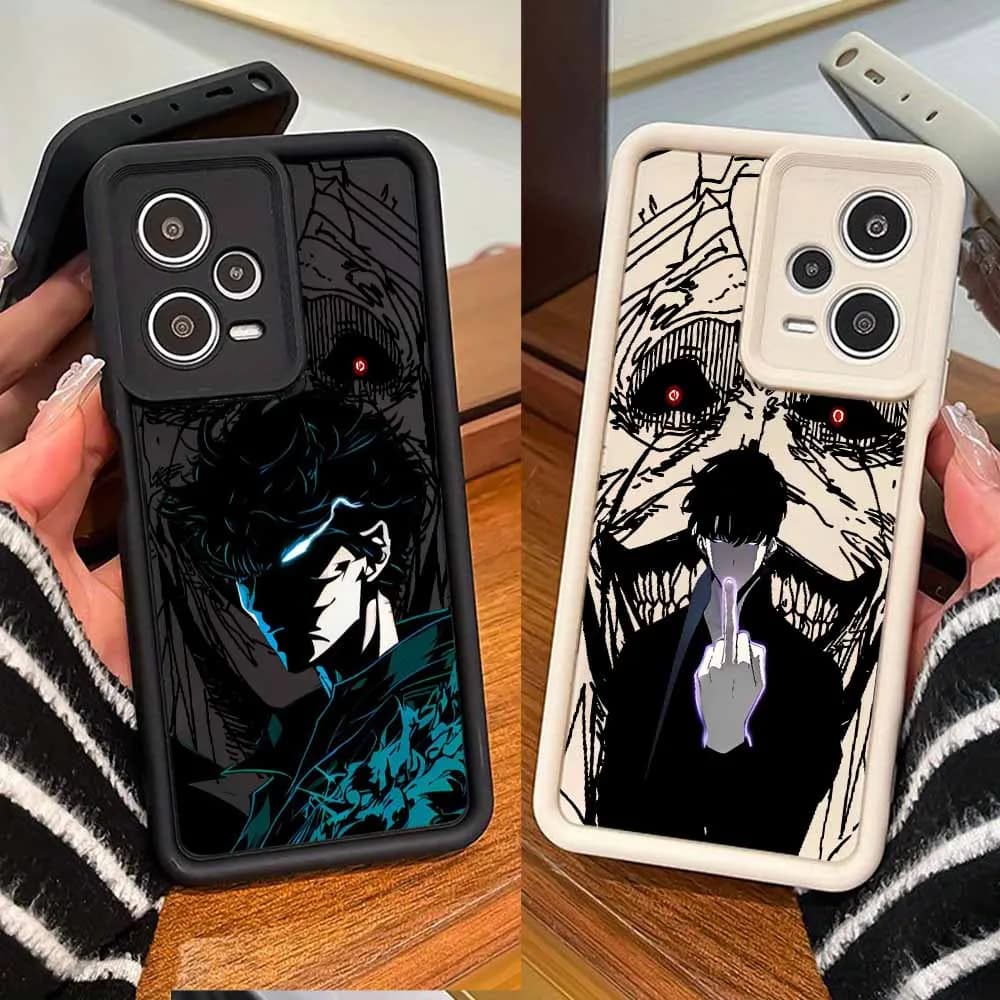 S-Solo Leve-ling Adventure For Xiaomi 17 15 15T 14 14T POCO X8 X7 X6 M8 M7 M6 F8 F7 Pro Eyes Ladder Lanyard Capa Soft Phone Case