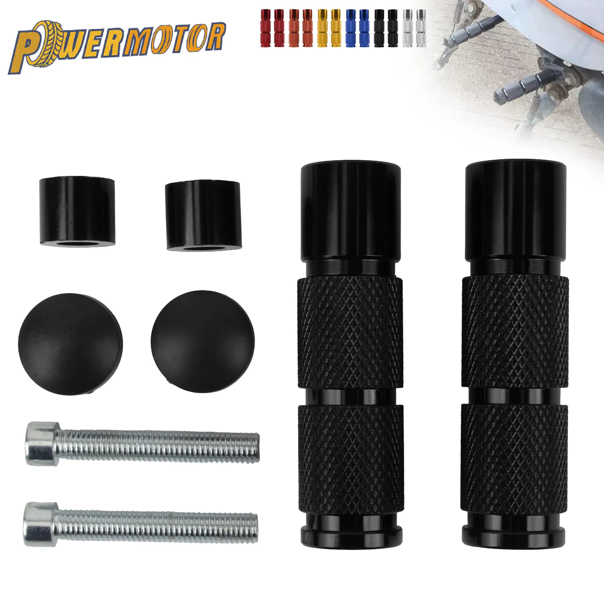 Poggiapiedi Moto M8 in Alluminio CNC Modificati per Honda Kawasaki Yamaha BMW KAYO BSE Scooter ATV Supermoto Pedali Poggiapiedi Par