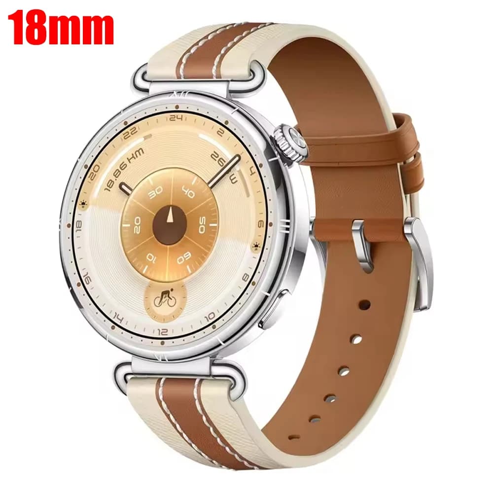 Cinturino in pelle da 18 mm per Huawei Watch GT6 GT5 GT4 41mm GT5 Pro 42mm Cinturino originale per Xiaomi Watch S4 41mm Uomo Donna Band