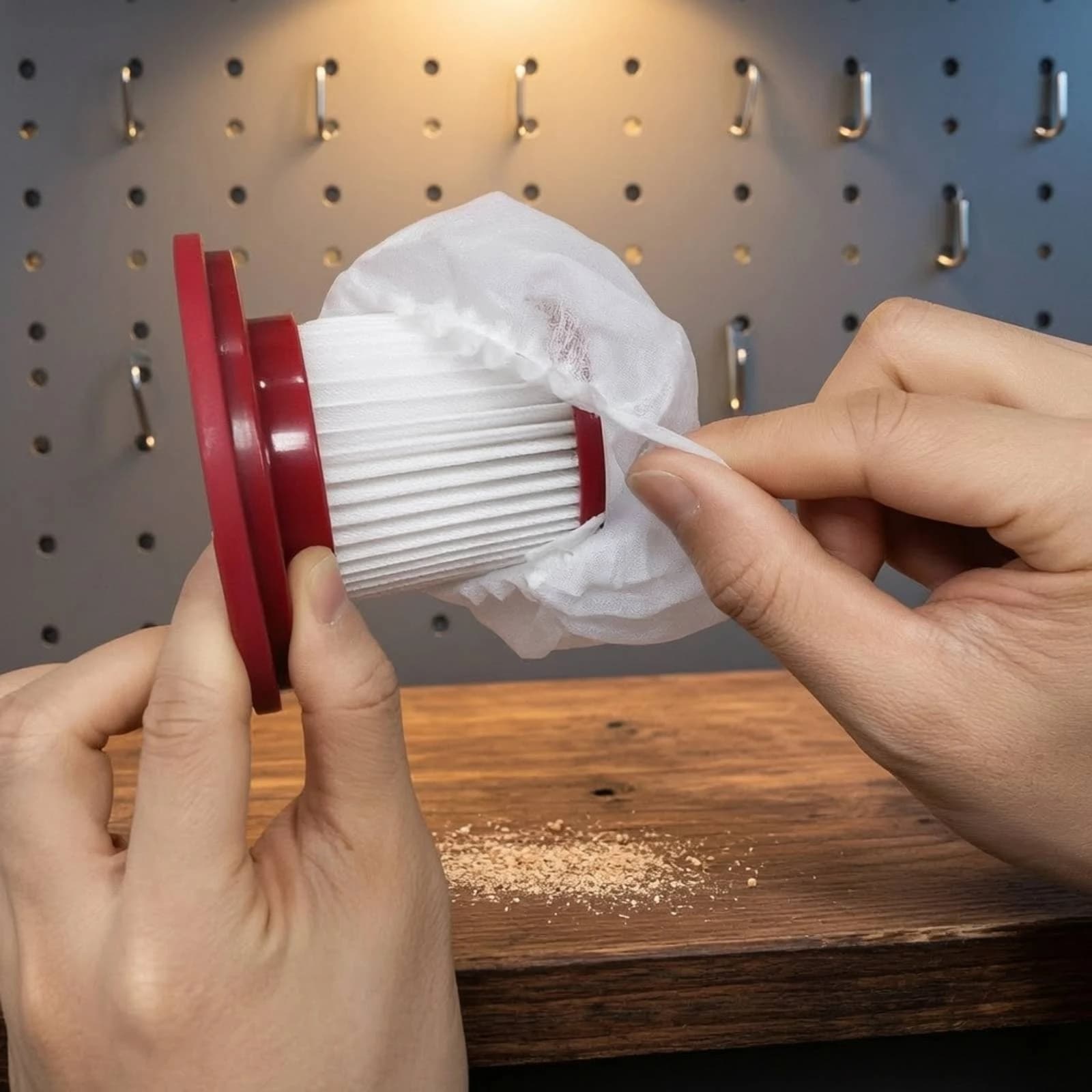 100 Pieces Vacuum Filter Cover with Elastic Opening Non-Woven Vacuum Filter Sleeve Universal Pleated for Household Cleaning