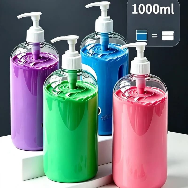 1L Squeeze Bottle Acrylic Paint Large Capacity Wall Painting DIY Hand Paint for Plaster Doll Craft Art Painting Pigment Supplies