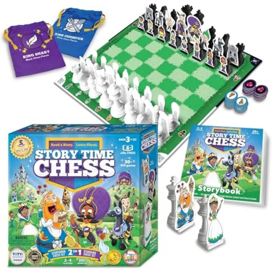Set for - Family Game Night, Strategic Game Play - Board Games for Family Night - Perfect for Beginners, Learn Chess with a Fun