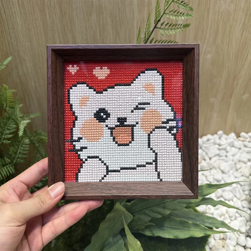 Simple Modern Diamond Painting Frame Cute Handmade DIY Cross Stitch Home Fabric Art Children's Room Decor 2024 Autumn Col...