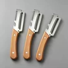 Wooden Handle Paring Knife High Appearance Kitchen Special Fruit Planer Sugarcane Paring Knife Household Thick Scraping Tools