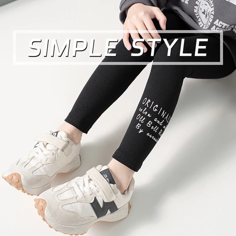 New Fashion Cotton Leggings with Printing Letters for Children, Versatile Casual Style, Soft, Breathable, Highly Elastic and Confortable