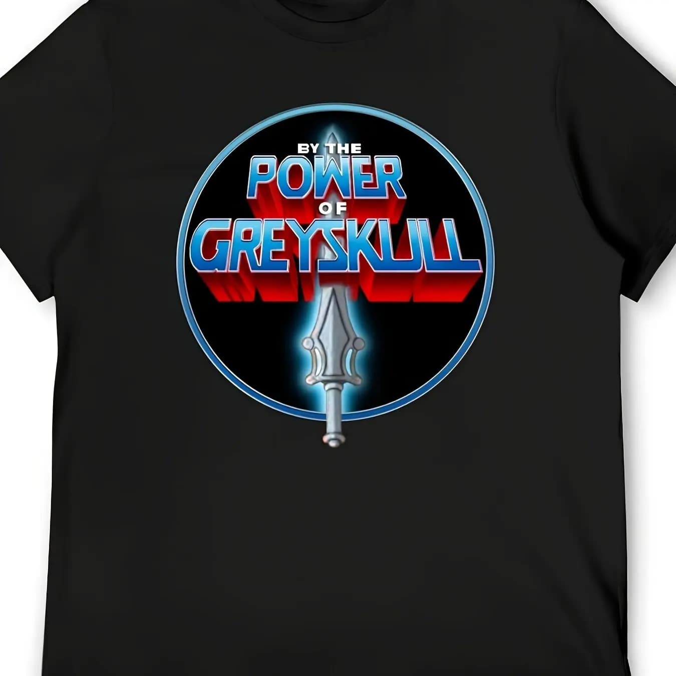 Men's Grey Skull Power T-shirt - Comic Exhibition, Pop Culture Enthusiasts, and Daily Wear - Logo Style