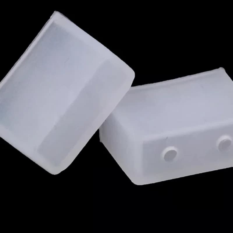 50 Parts Silicone Connectors for LED Strips Neon 6x12MM, Waterproof Terminal Carpets for Neon LED Strips