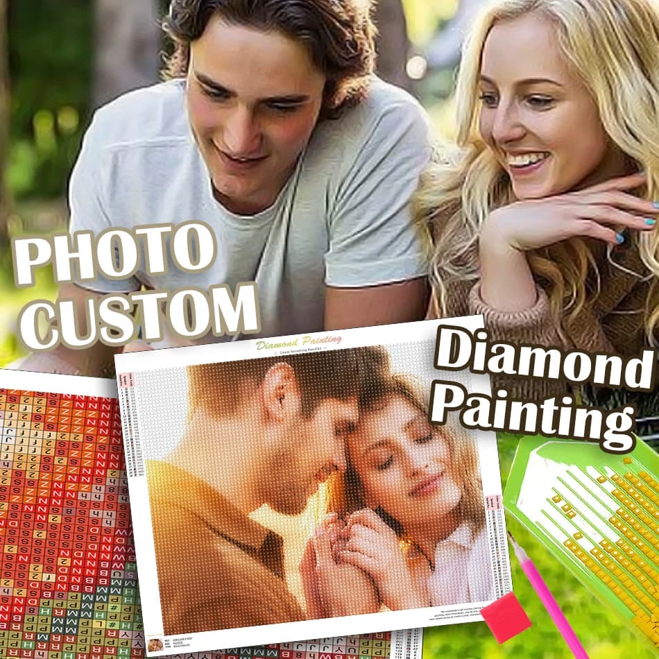 PhotoCustom Diy Diamond Embroidery Your Own Personalized Photo Full Square/Round Diamond Paintings Wall Decor Wedding Picture