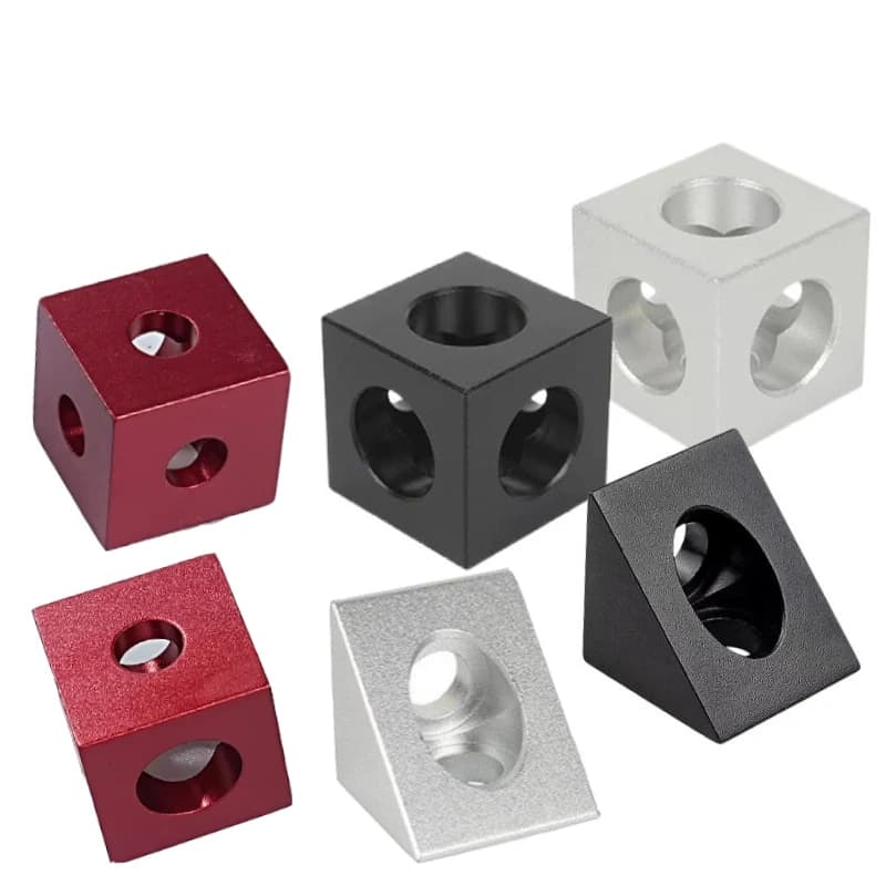 4 pz 1515/2020 Blocco di Alluminio Angolo di 90 Gradi Connettore Ad Angolo per V-Slot/C-Beam Estrusioni di Alluminio Profilo Parti Della Stampante 3D