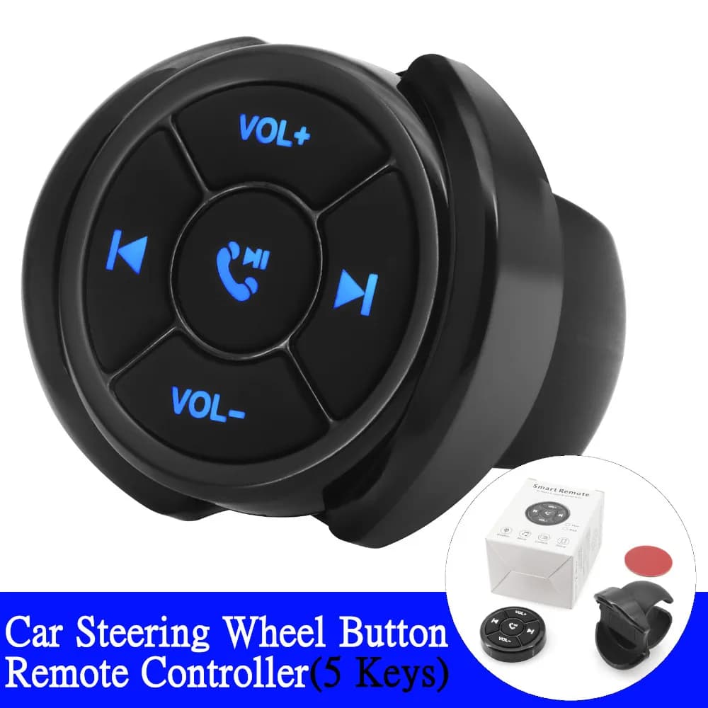 5 tasti pulsante multimediale wireless telecomando per auto moto bici volante lettore musicale per telefono Android IOS K0182