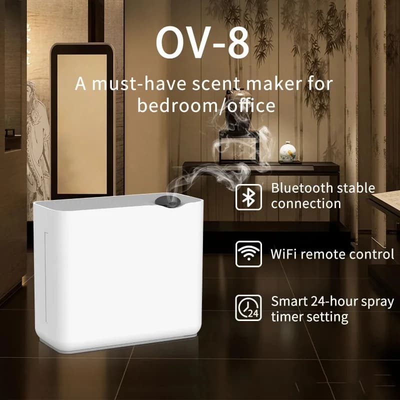 Crearoma OV-8 Commercial 800ml Oil Fragrance Diffuser HVAC Scent Machine Anti-Shift Hanging Panel