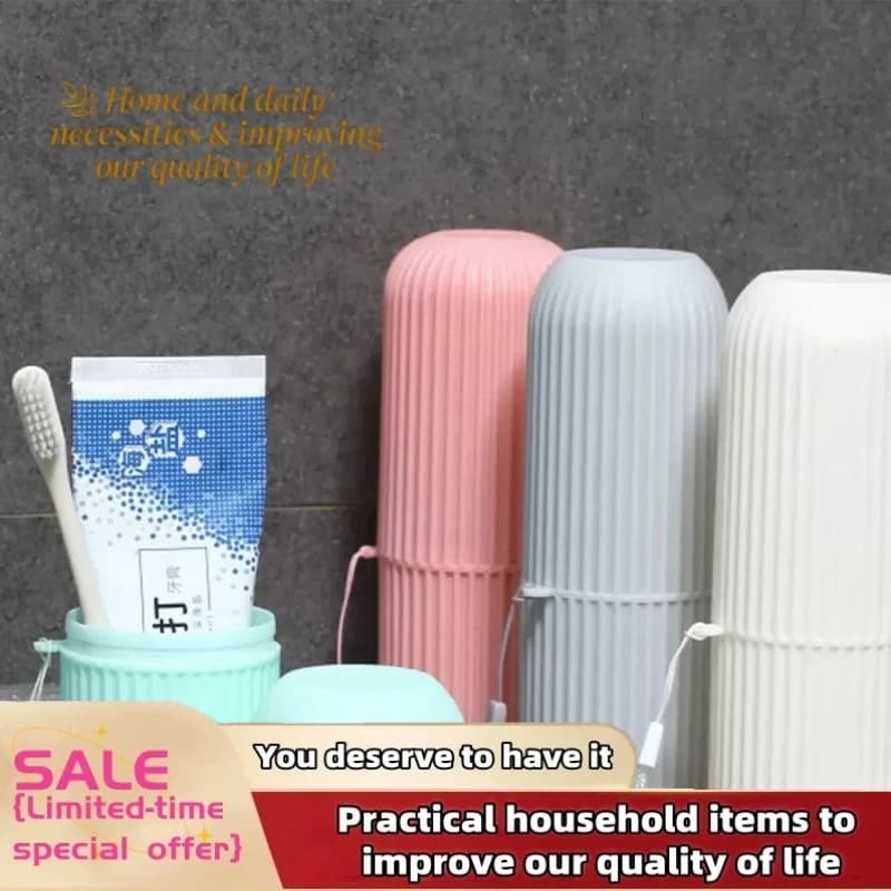 1/2Pcs Travel Camping Storage Box Organizer Travel Toiletries Storage Cup New Creat table Toothbrush Protect Holder Cup Case