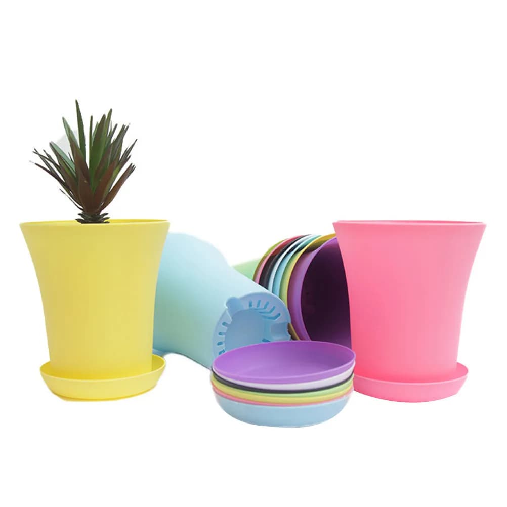 20 Pieces Subdued Multifunction Round Plastic Colored Mirror for Interior, Exterior, Garden, Bonsai and Grass Plants