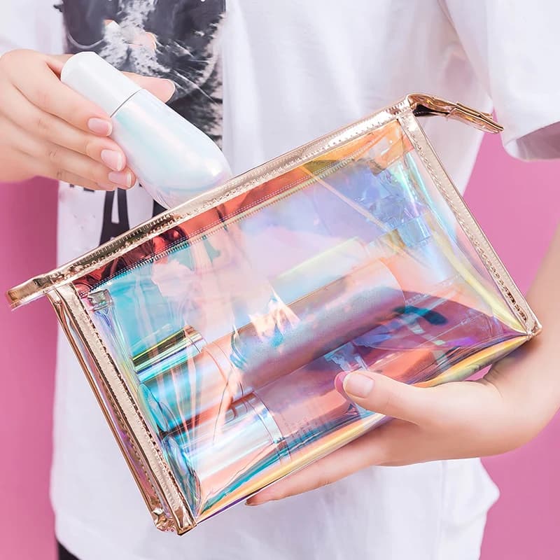 Fashionable Laser Travel Cosmetic Bags Fashionable Laser Travel Cosmetic Bags Toilet Brushes Organizer Needed Case for Wash Makeup Box