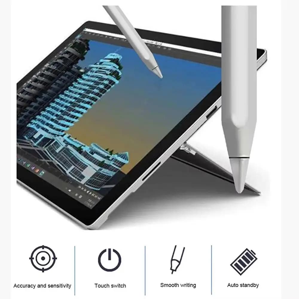 Penna Stilo 3 in 1 con Doppia Punta in Gomma, Multifunzione per Telefoni e Tablet, Accessorio Universale per Disegno su Smartphone