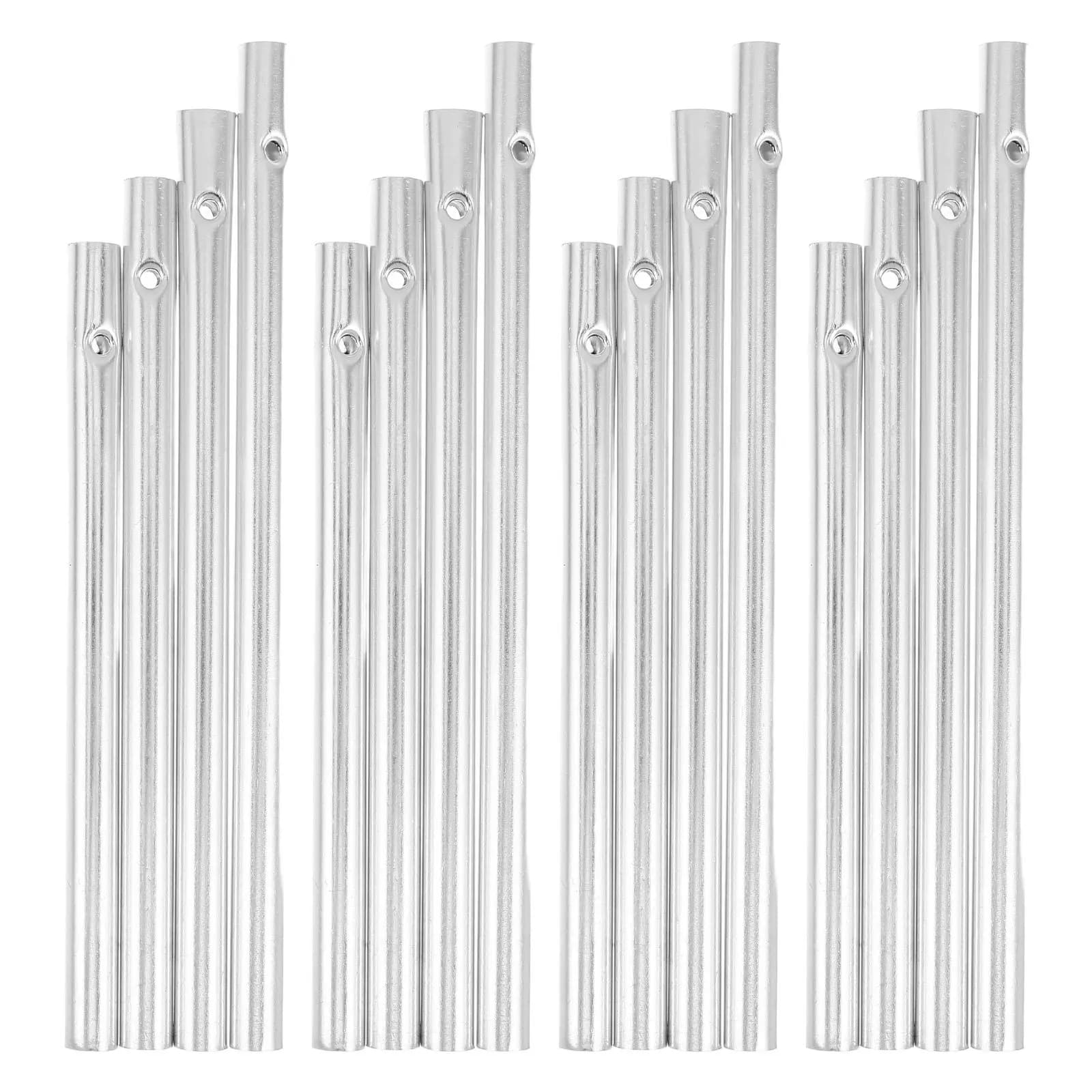 16Pcs Metal Aluminum Tube Wind Chime Supplies for DIY Crafting Repair Replacement Deep Resonant Tone Outdoor Garden Hanging