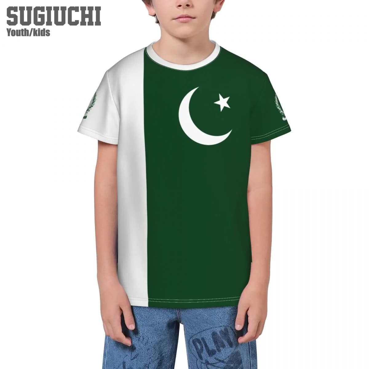 Custom Name Number Pakistan Flag Emblem 3D T-shirts For Kids Youth Boy/Girl Tees Soccer Football Fans Gift T shirt