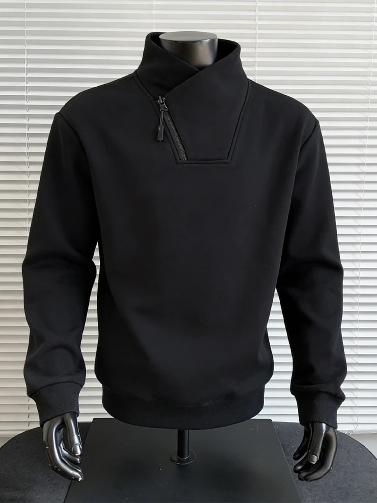Men's Winter Fce Lined Zip up Hoodie Long Sve High Collar American Sle Base irt Casual Warm Polyester Fiber T-irt