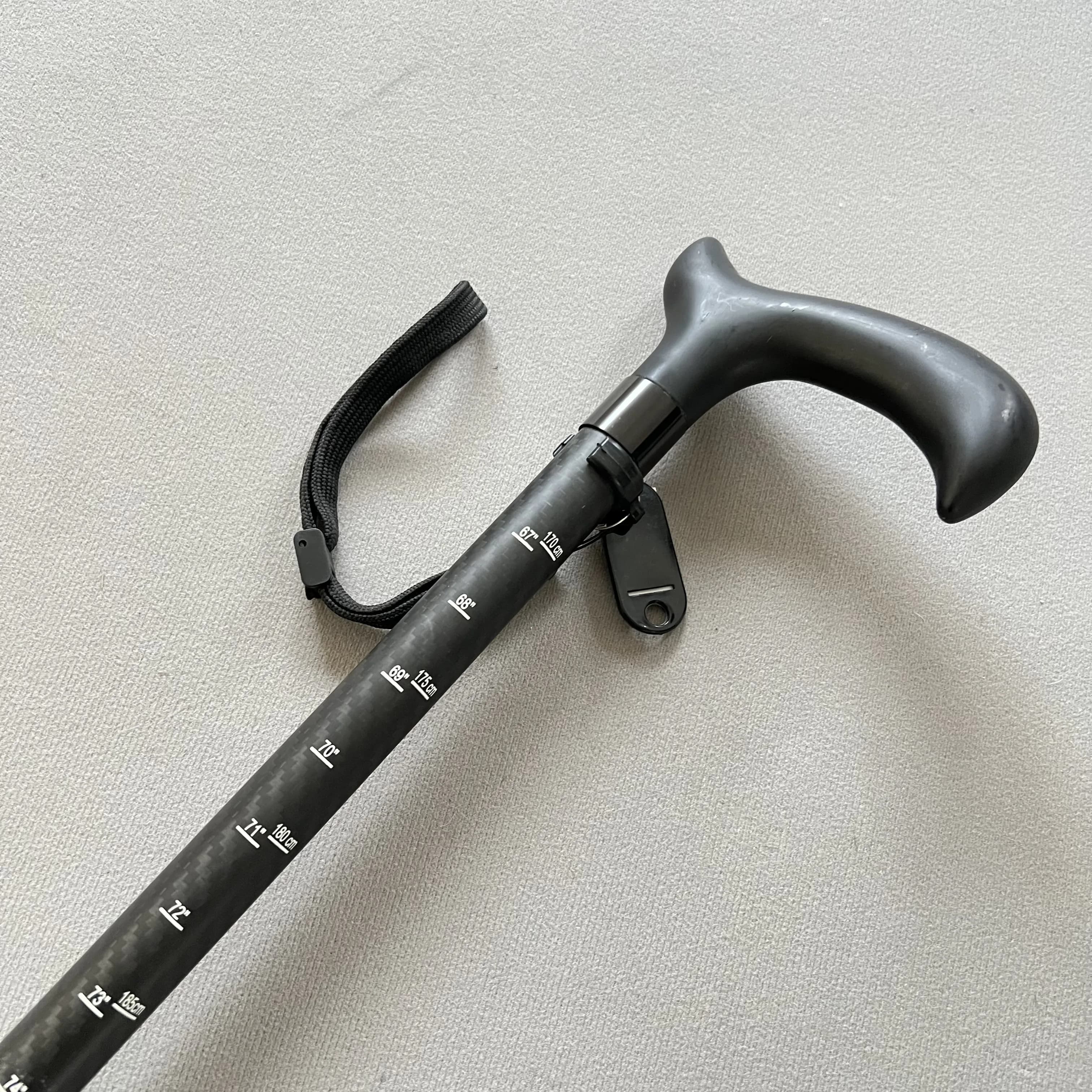 Telescopic Trekking Stick with Rotation Closure, Adjustable Height, for Hiking, Skiing and Leisure