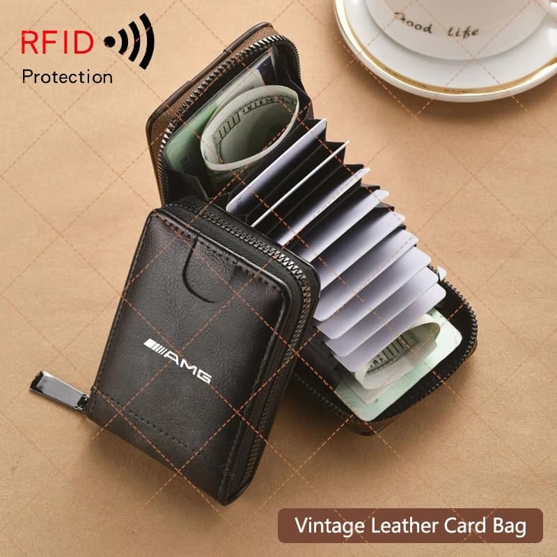 Car Driving Document bag ID Passport Card Wallet Card Pouch For AMG Mercedes Benz A B C E S G ML GLK GLE GLS GLC SLK Class W203