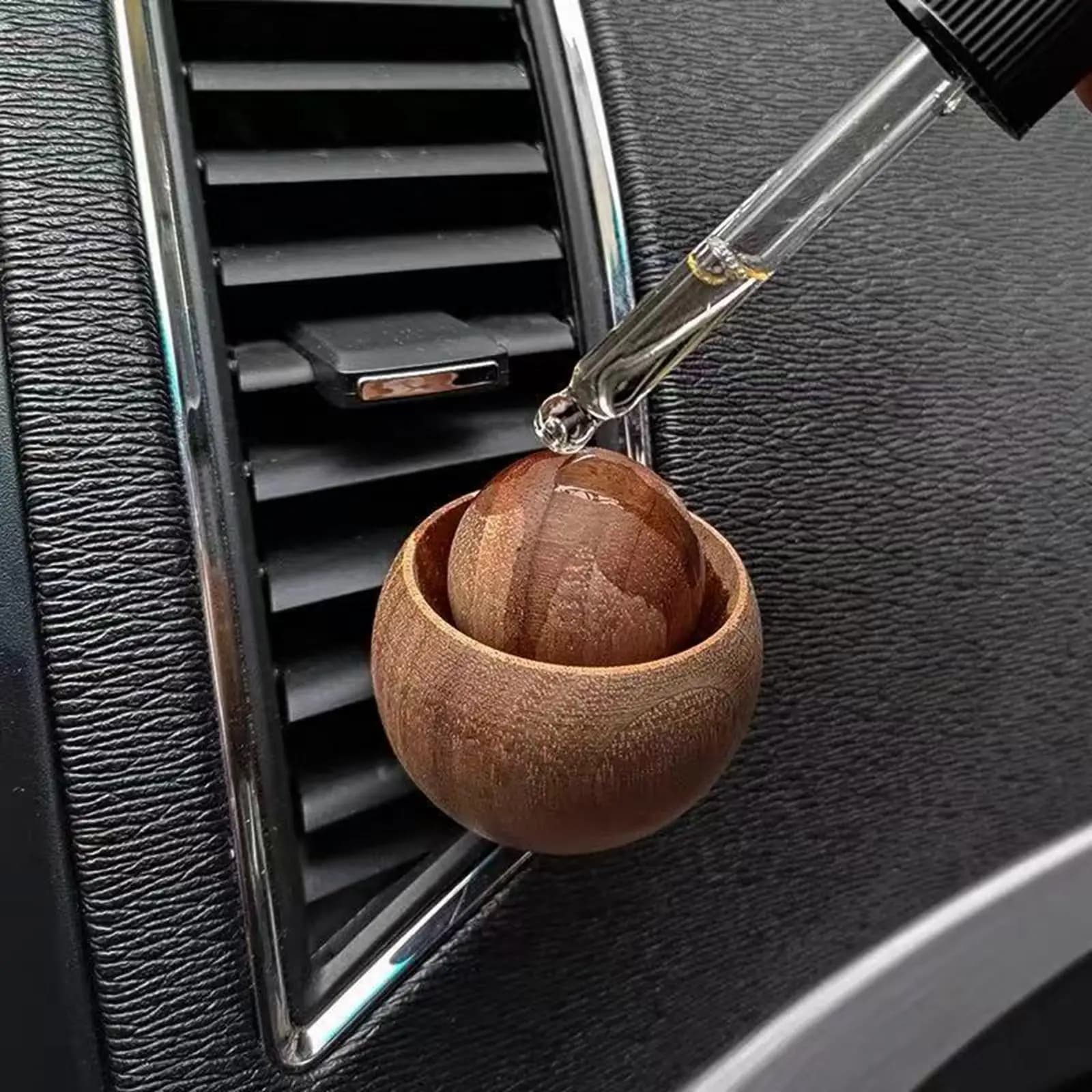 Diffusore per Auto in Legno con Clip per Bocchetta di Ventilazione, Ornamento Profumato, Deodorante Robusto per Casa e Interni Auto, Facile Installazione