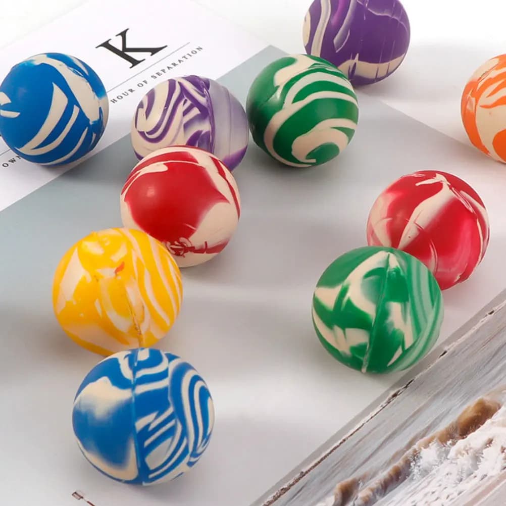 Set di 20 Palline Rimbalzanti in Plastica Colorate Assortite, Palline Creative per il Gioco dei Bambini e l'Educazione Precoce