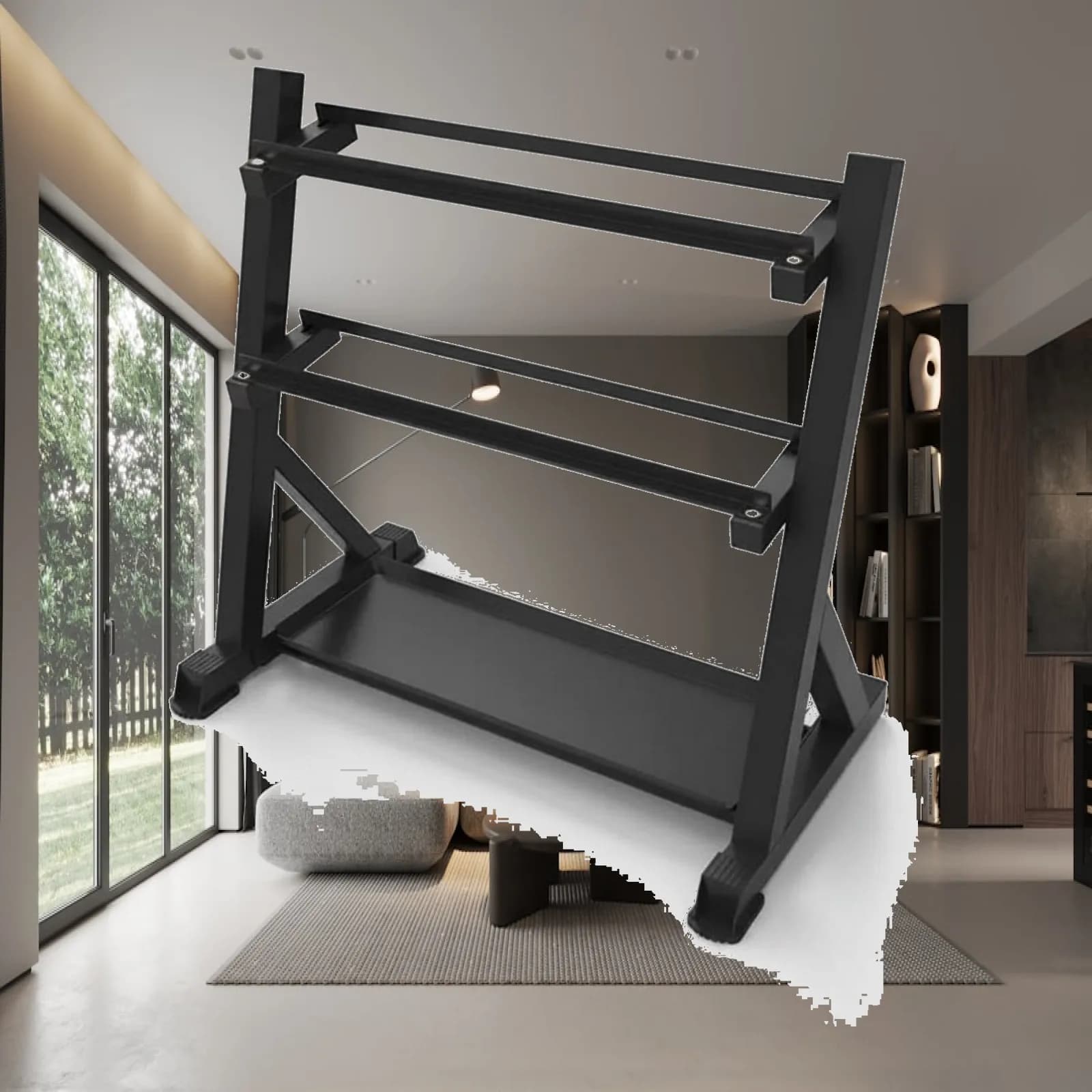 3 Tier Dumbbell Rack Saving Hex Dumbbell Rack Heavy Duty for Home Gym Users,