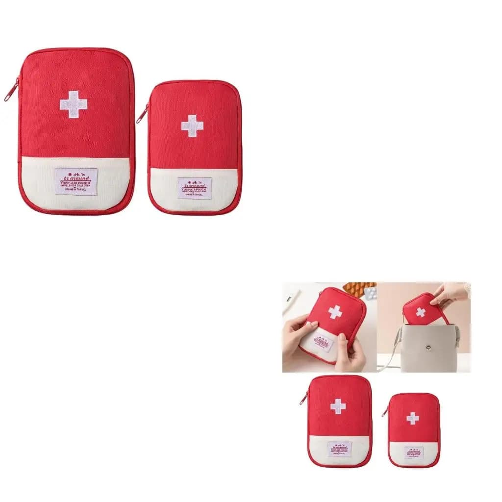 Q39E 2Pcs First Aids Kits Office Outdoor Travel Size Survival Kits Bag Empty