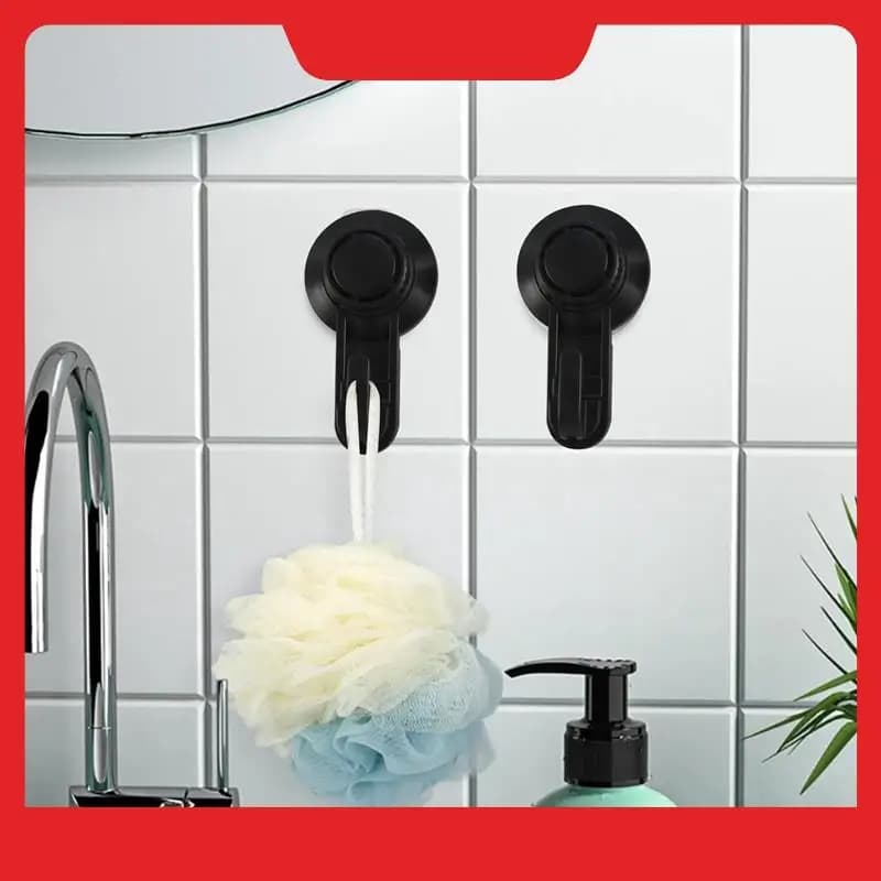 Ganci a ventosa da 2 pezzi Potenti ganci da bagno a ventosa, ganci da parete sottovuoto per asciugamano, ganci per doccia impermeabili