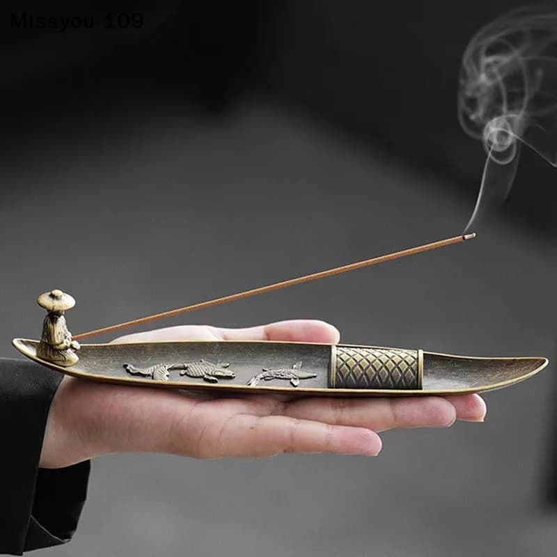 Porta Incenso Multi-Pesce a Tema Pescatore Cinese per Bastoncini d'Incenso: Un Accessorio per l'Arredamento Domestico
