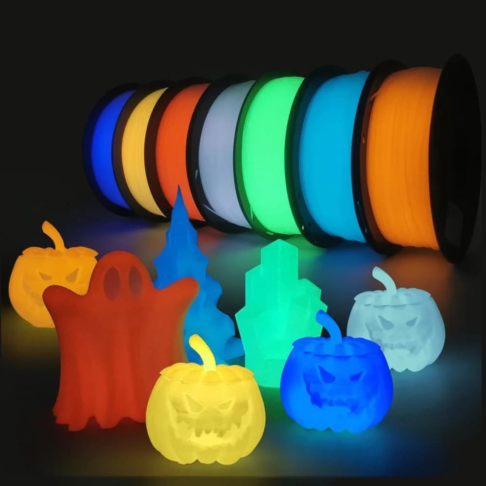 Filament PLA for 3D printer Glow In The Dark Filament PLA from 1,75 mm 250 g 500 g 1 kg Rainbow FDM 3D printing materials PLA Red Green Blue