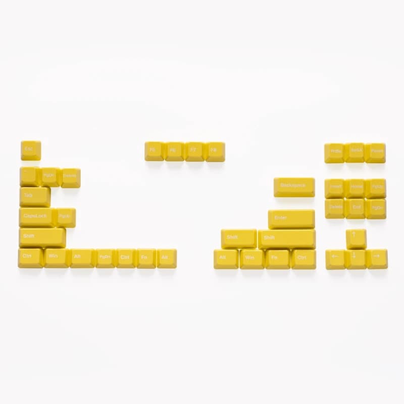 Shanhai Ceramic Keycap Set B Function Area Yellow Custom Keycaps for Mechanical Keyboard Magnetic Axis Artisan Key Caps Gifts