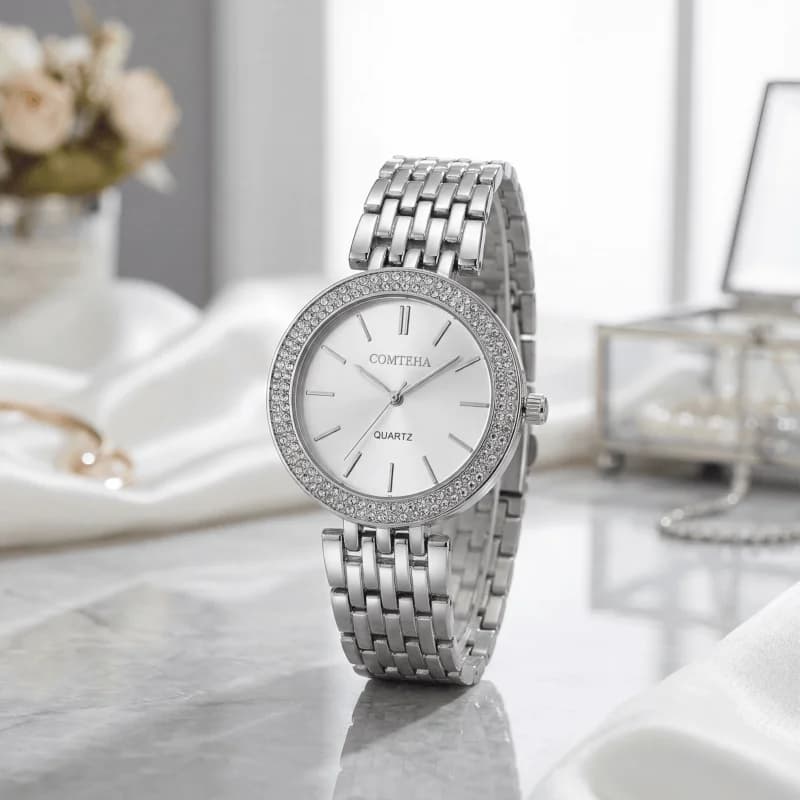 Orologio da donna alla moda, elegante, con cinturino in acciaio inossidabile, movimento al quarzo, per donna, orologio da donna elegante, reloj para mujer
