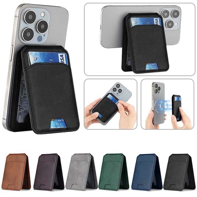 Luxury Magnetic Leather Wallet Case for Magsafe for iPhone 16 15 14 13 12 Pro Max Card Holder Phone Accessories