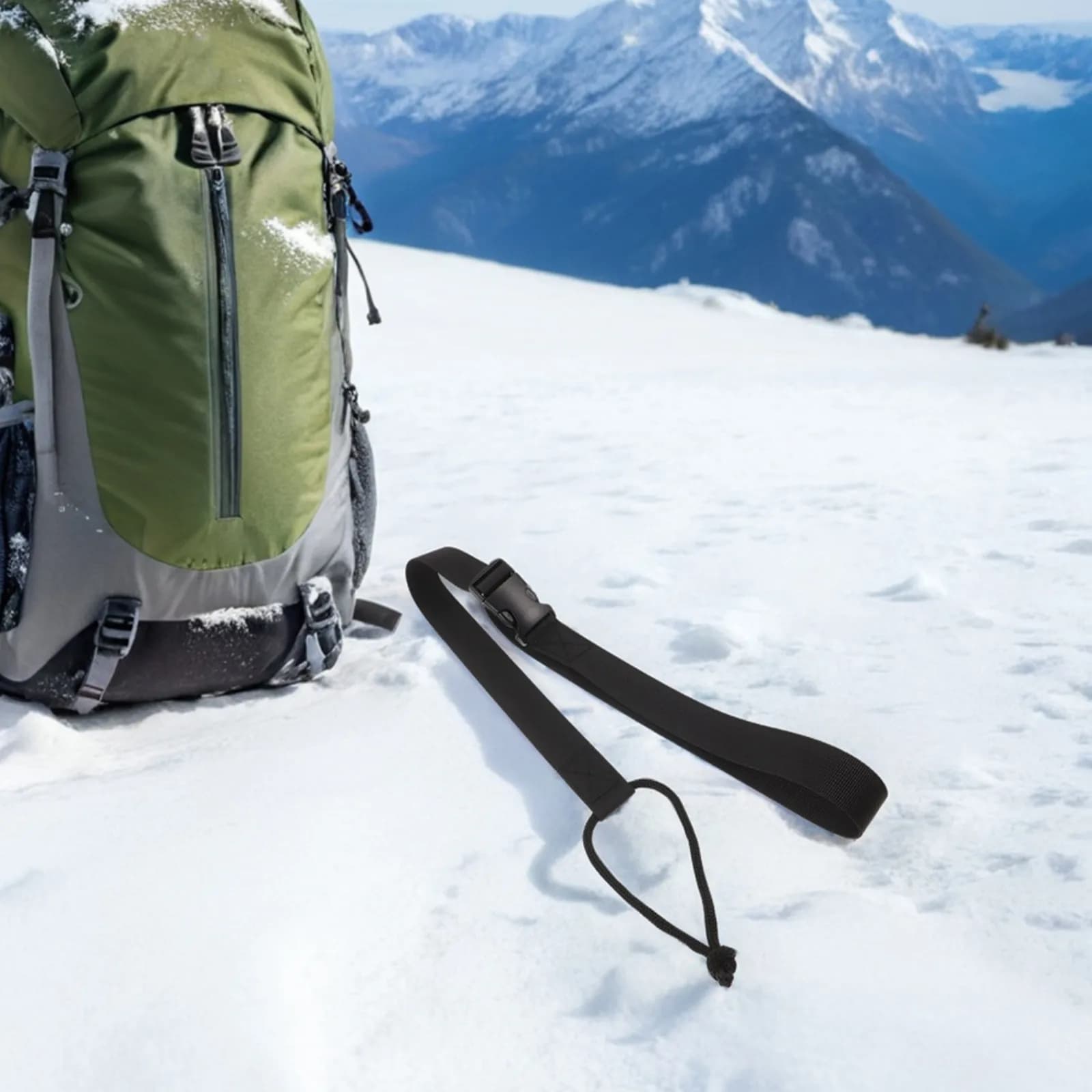 Set di 4 Cinghie per Trasporto Sci, Cordino per Snowboard con Fibbia Regolabile per Scarponi da Sci, Accessorio per Sport Invernali all'Aperto