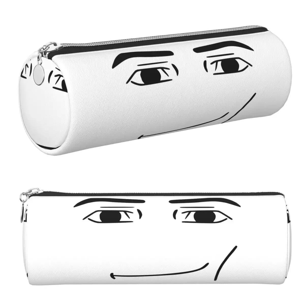 Man Face Pencil Cases Pen Holder Cylinder Pen Box Pencil Bag for Kids School