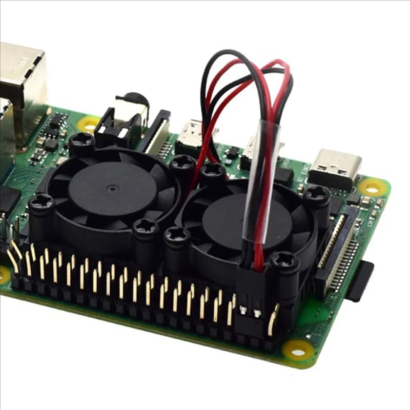 AA84 2X Double Fan With Heat Sink Ultimate Double Cooling Fan Cooling device for Raspberry Pi 4B