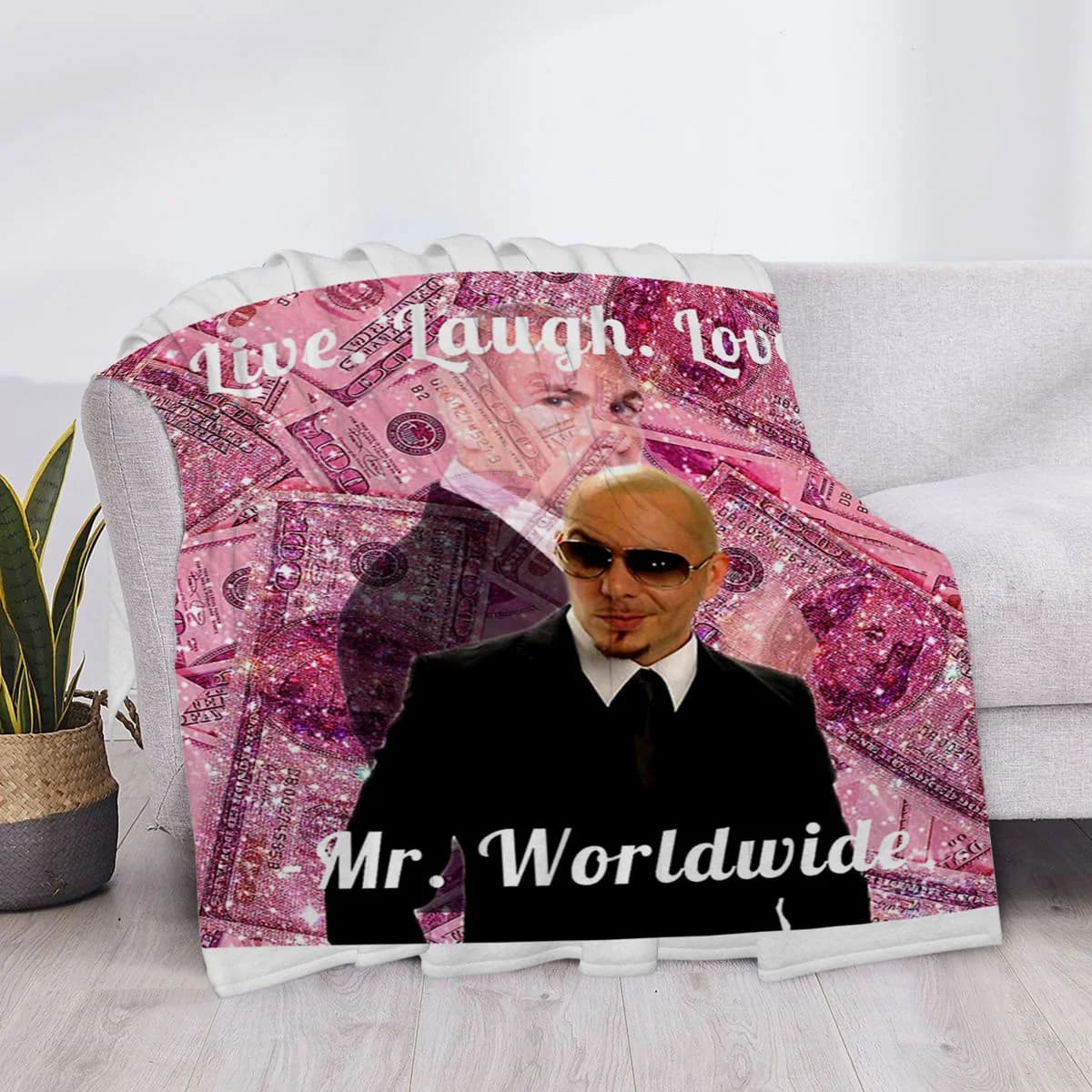 Pitbull Mr 305 Mr Coperta in microfibra Copertura di lusso Plaid Soffici coperte morbide e getta Divano Ginocchio Personalizzato Star H Anime Bambino