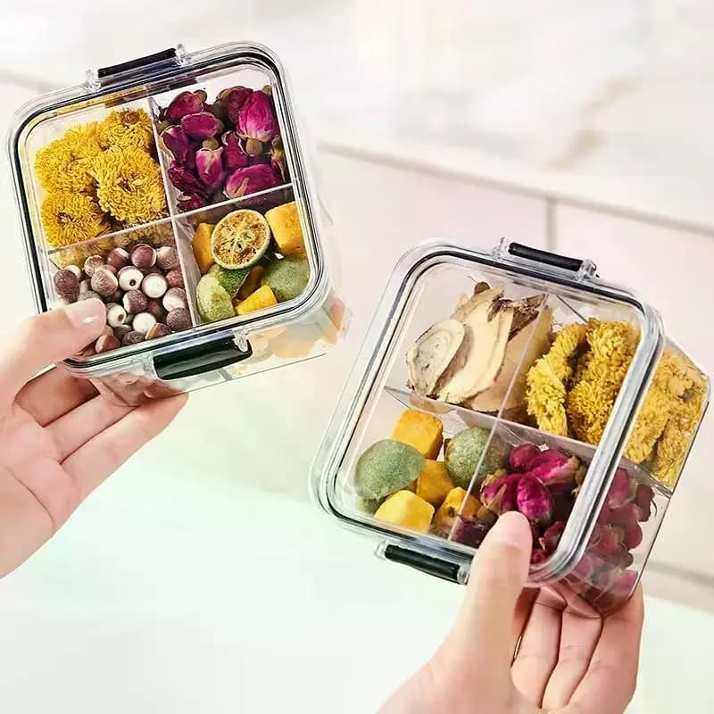 460ml Sets Stackable Kitchen Sealed Jar Plastic Food Storage Box Multigrain Tank Bottle Dried Fruit Tea Storage Containers