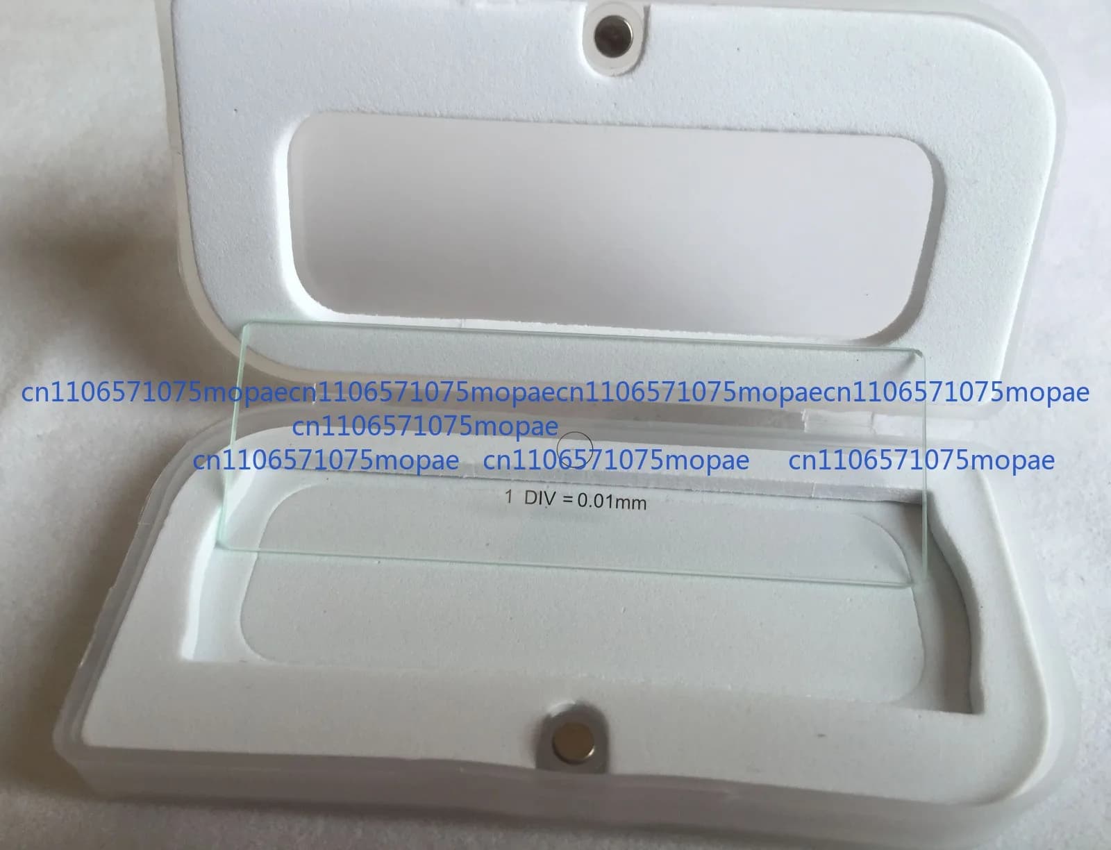 Tronco di calibrazione del micrometro della fase del microscopio da 0,01 mm 25 mm * 75 mm Reticolo a croce