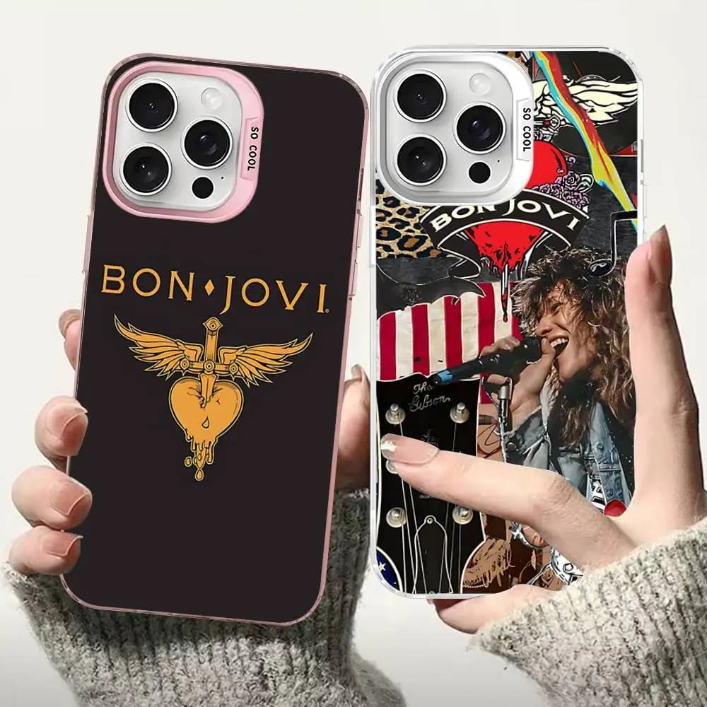 Classic Rock Band B-Bon J-Jovi Phone Case For IPhone 17 16 15 14 13 12 11 Pro MAX Matte Shockproof Back Anti Fall Matte Cover