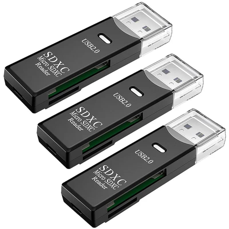 Lettore di schede USB 3.0 multifunzione 3 in 1 per Micro SD TF, adattatore per schede di memoria USB per PC e laptop