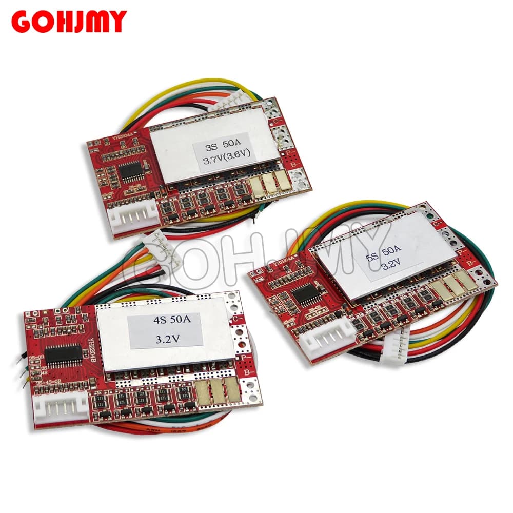 3S 4S 5S 50A BMS Board 3.2V/3.7V ferro fosfato LiFePO4 batteria BMS 3.2/3.7V 18650 scheda di protezione della batteria al litio con/Balance