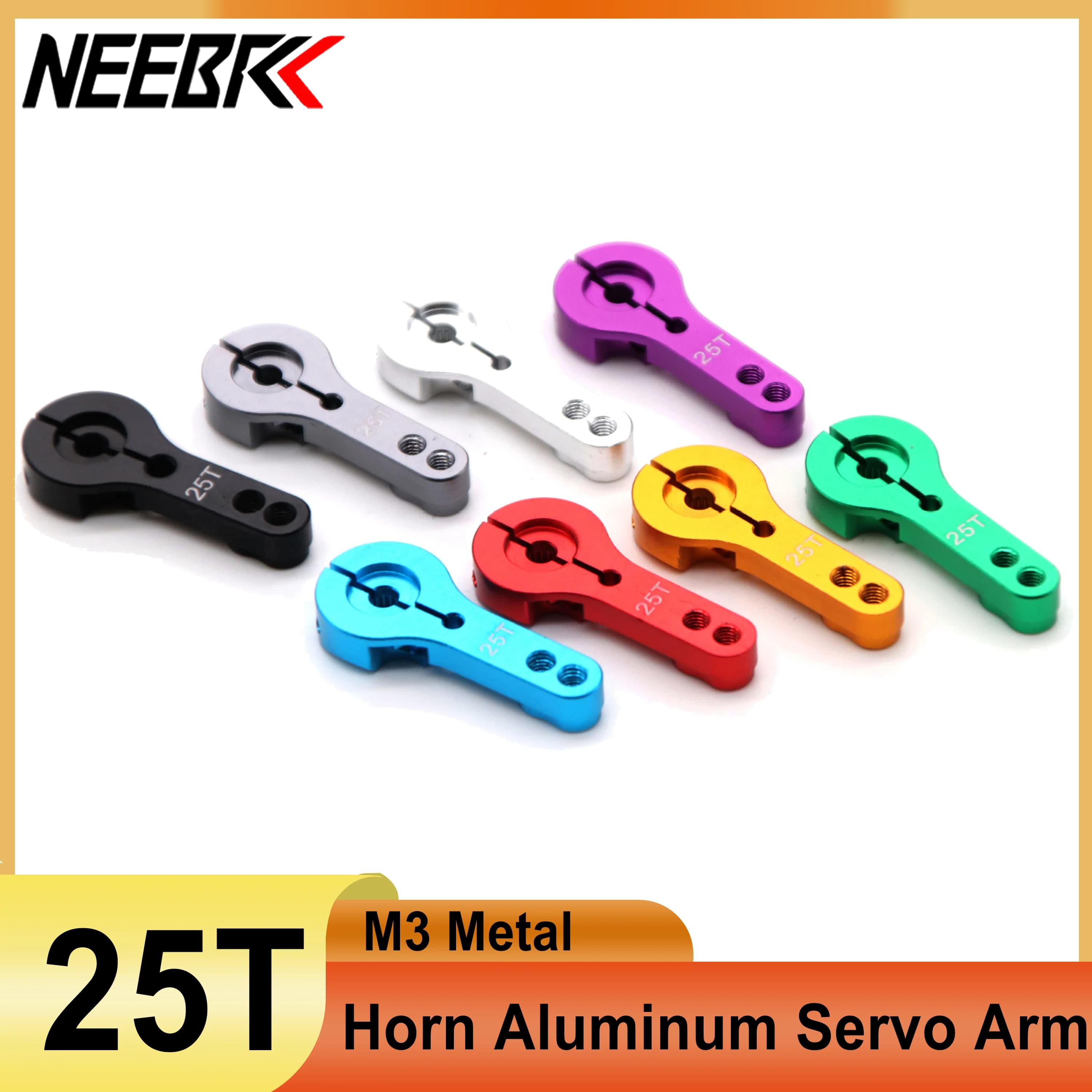 NEEBRC 25T Corno Servo Braccio In Alluminio per RC Auto Camion Crawler Aereo Elicottero Robot Wltoys MN78 MN82 MN168 MN99S Accessori Giocattolo