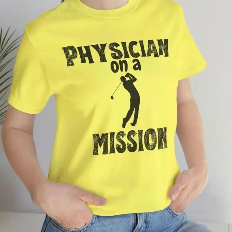 Maglietta da golf per medico su una missione, regalo per medico, abbigliamento medico professionale per operaio sanitario, top per eroe