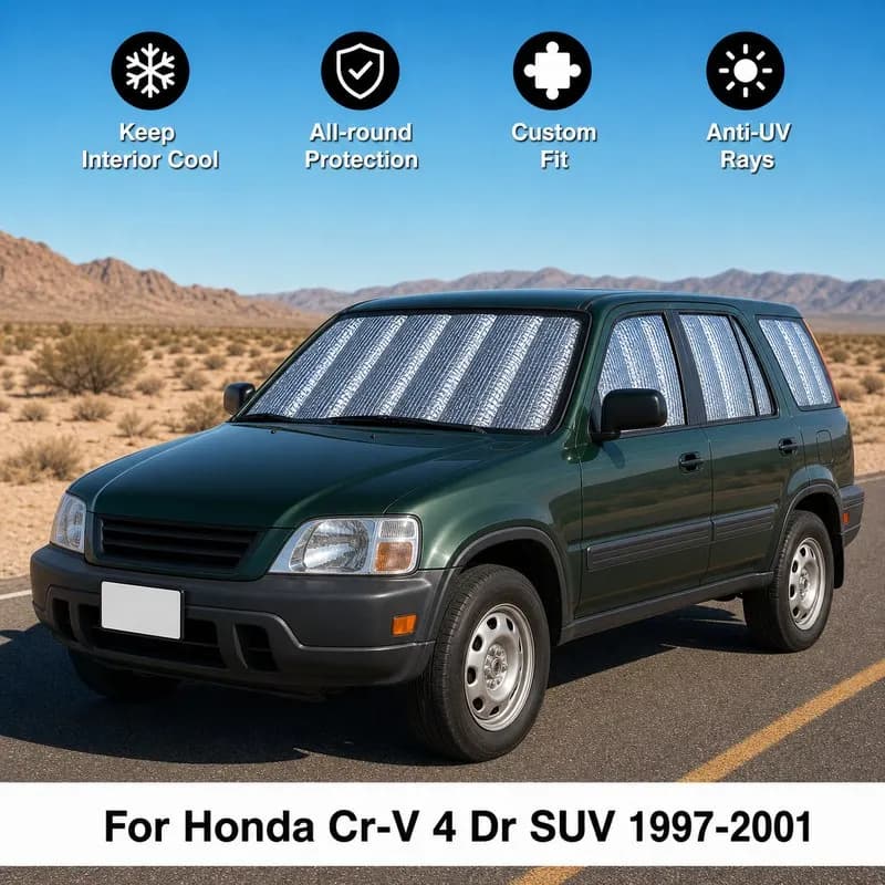 For Honda Cr-V 4 Dr SUV 1997-2001 Full Set Car Window Sunshades UV Block Privacy Heat Insulated Foldable Car Curtain
