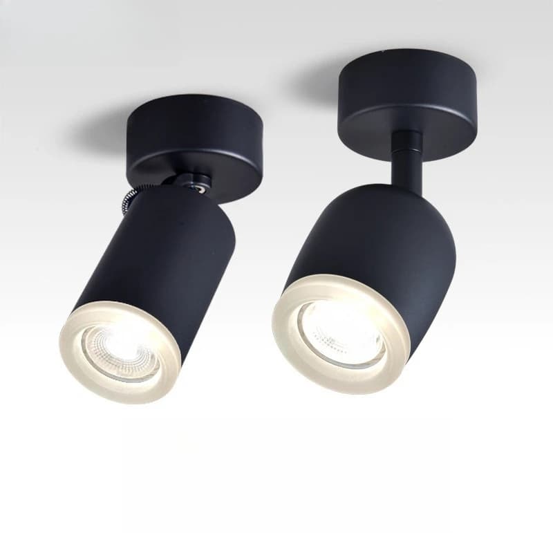 Faretti a soffitto a LED montati in superficie, luci a tubo, luci per abbigliamento da negozio con parete a testa singola a conchiglia