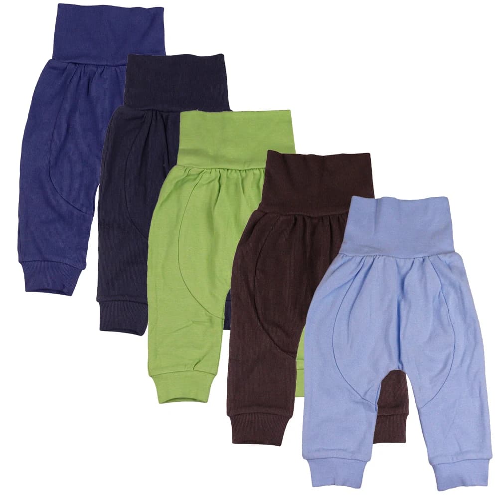 Pantaloni unisex a vita alta per neonato, pantaloni lunghi casual per bambina in cotone solido, pantaloni harem, leggings per bambini