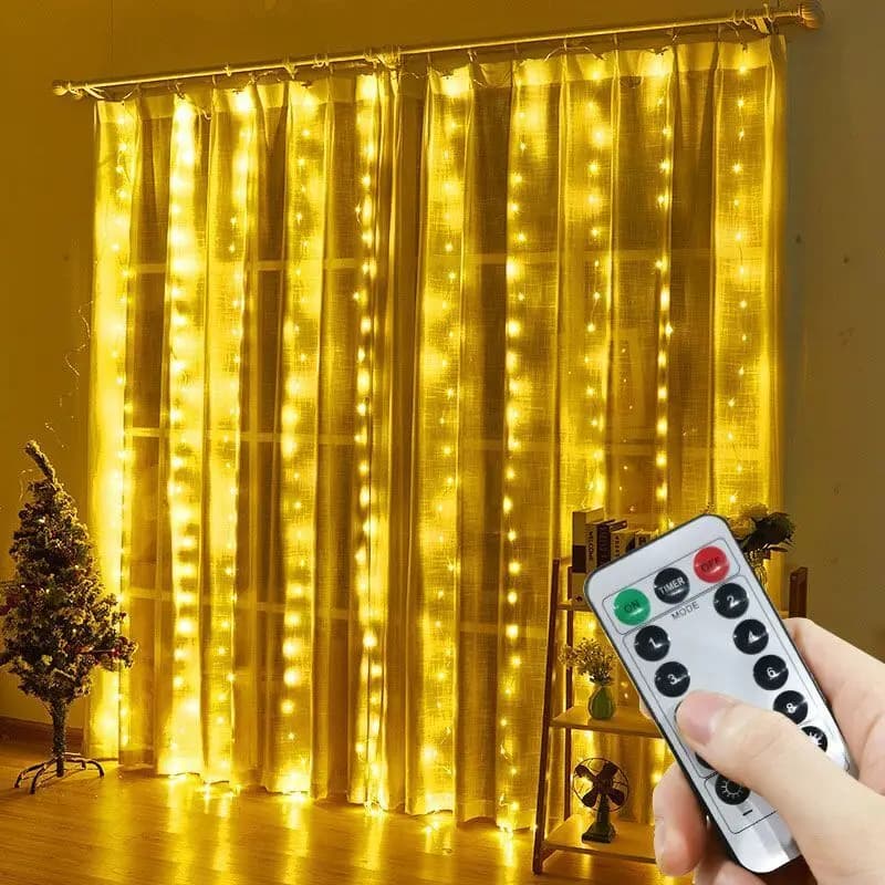 Indoor Home Birthday Decoration USB Powered LED 8 Flashing Modes Christmas Halloween Fairy Curtain Lights Bedrooms Wedding Party